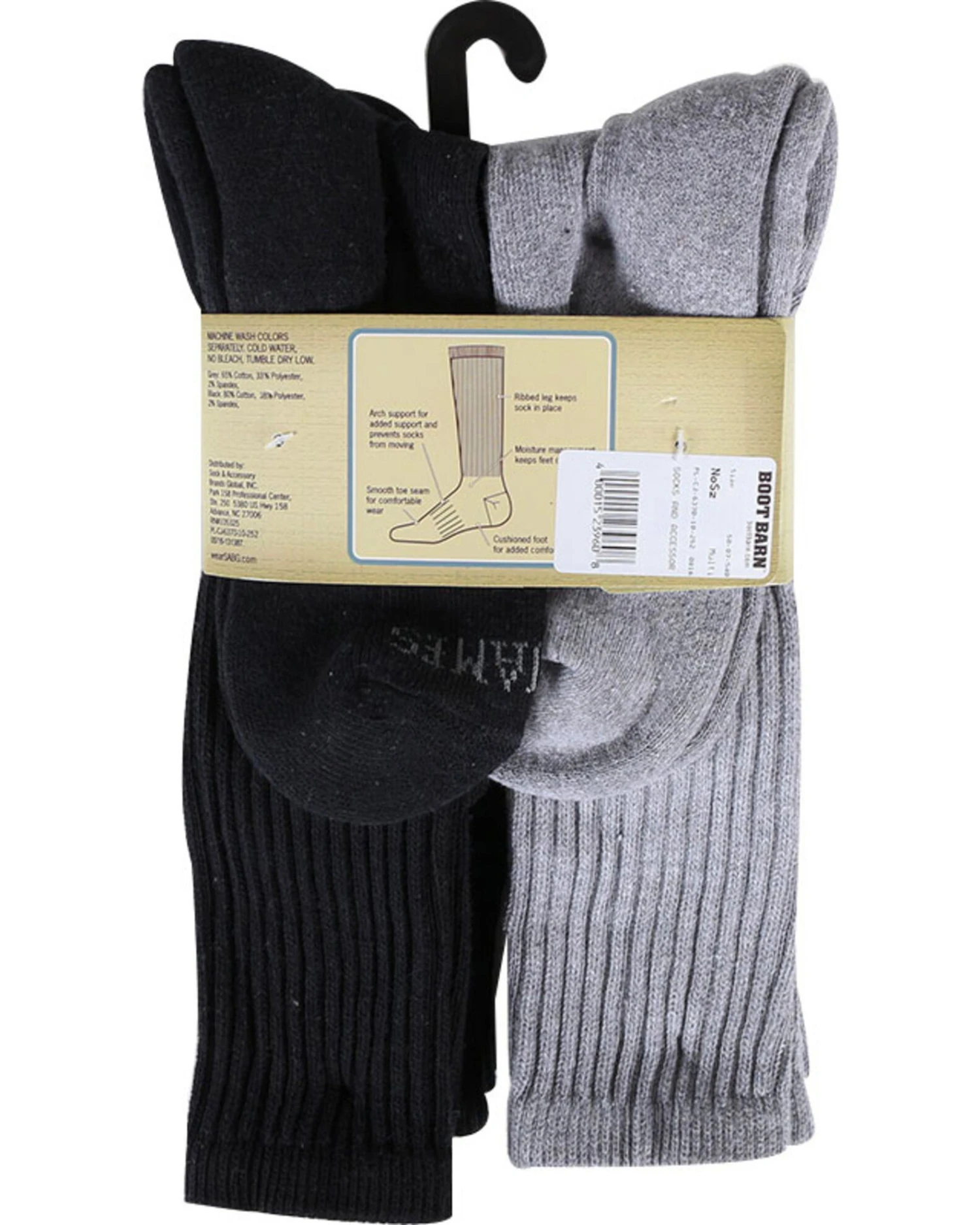 Cody James Men's Cushioned Boot Socks - 6 Pack 4 Cody James Men's Cushioned Boot Socks - 6 Pack - Image 2