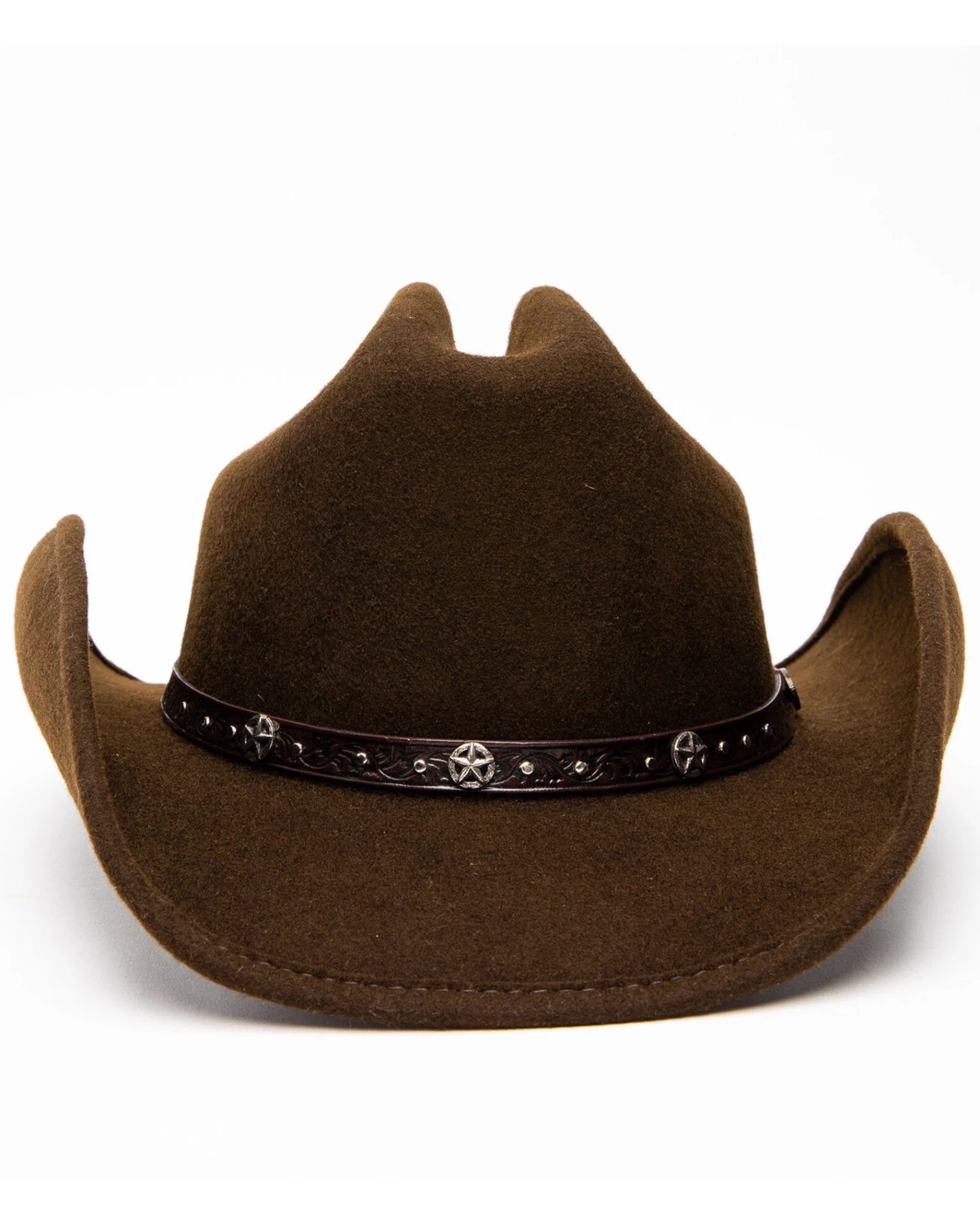 Cody James Men's Cattleman Tooled Star Concho Band Wool Hat 6 Cody James Men's Cattleman Tooled Star Concho Band Wool Hat - Image 4