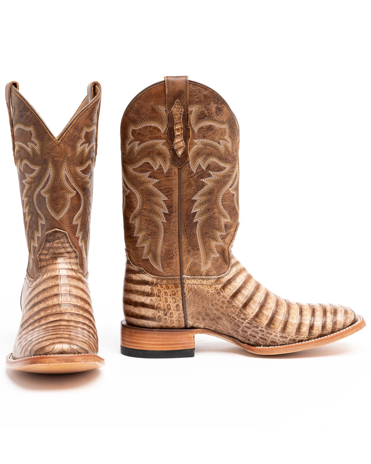 Cody James Men's Caiman Belly Western Boots - Broad Square Toe 3 Cody James Men's Caiman Belly Western Boots - Broad Square Toe