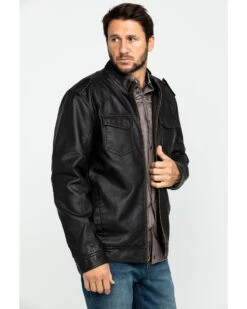 Cody James Men's Backwoods Distressed Faux Leather Moto Jacket 10 Cody James Men's Backwoods Distressed Faux Leather Moto Jacket -Cody James 2000282518 200 P3