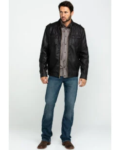 Cody James Men's Backwoods Distressed Faux Leather Moto Jacket 13 Cody James Men's Backwoods Distressed Faux Leather Moto Jacket -Cody James 2000282518 200 P6