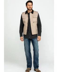 Cody James Men's Tan Ranchero Timberwolf Canvas Vest 15 Cody James Men's Tan Ranchero Timberwolf Canvas Vest -Cody James 2000282528 280 P7