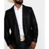 Cody James Men's Black Suede Blazer Jacket - Big & Tall 