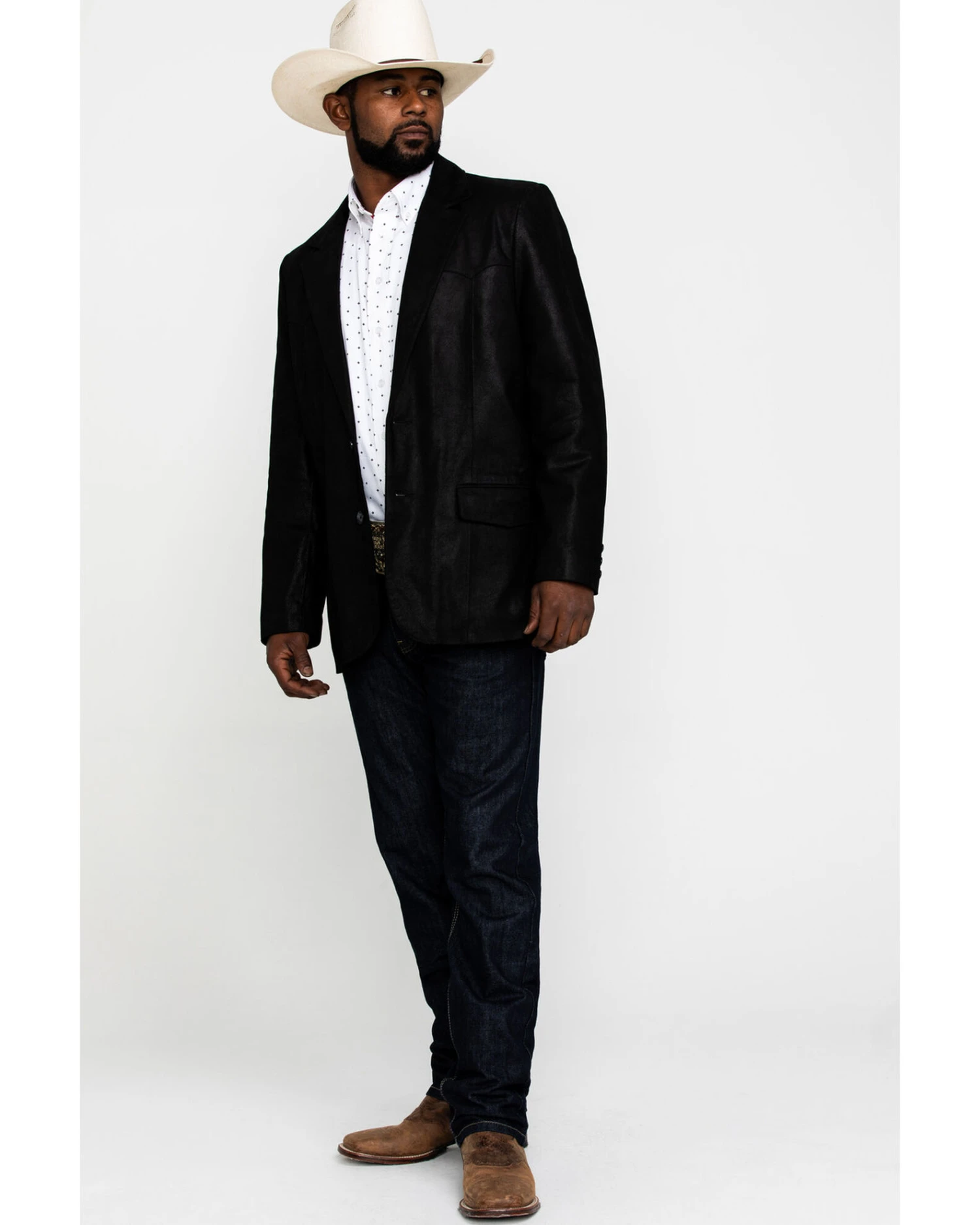 Cody James Men's Black Suede Blazer Jacket - Big & Tall 8 Cody James Men's Black Suede Blazer Jacket - Big & Tall - Image 6