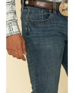 Cody James Men's High Roller Stackable Stretch Straight Medium Wash Jeans  -Cody James 2000295743 400 P4