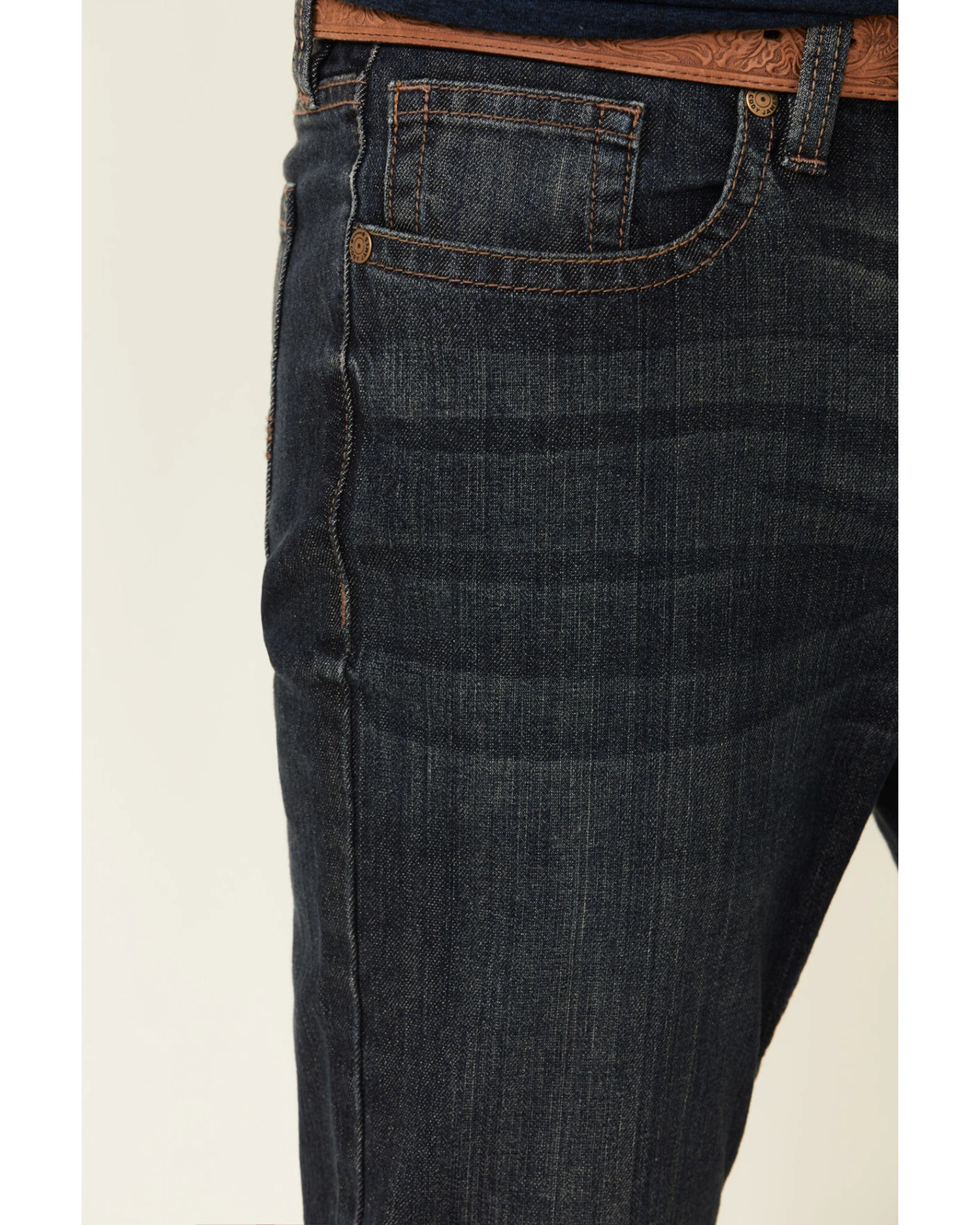 Cody James Men's Barn Sour Dark Wash Stretch Slim Straight Jeans 7 Cody James Men's Barn Sour Dark Wash Stretch Slim Straight Jeans - Image 5