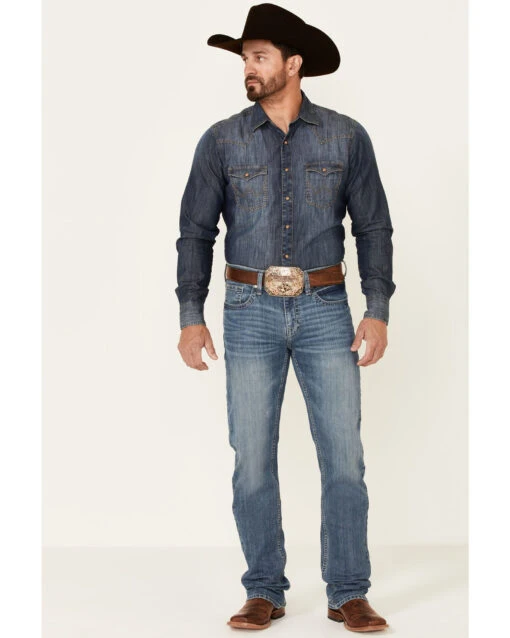 Cody James Men's Casey Light Wash Stretch Stackable Straight Jeans 