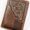 Cody James Men's Brown Tooled Trifold Leather Wallet -Cody James 2000346692 200 P1