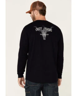 Cody James Men's FR Longhorn Graphic Long Sleeve Work T-Shirt  -Cody James 2000349468 410 P4