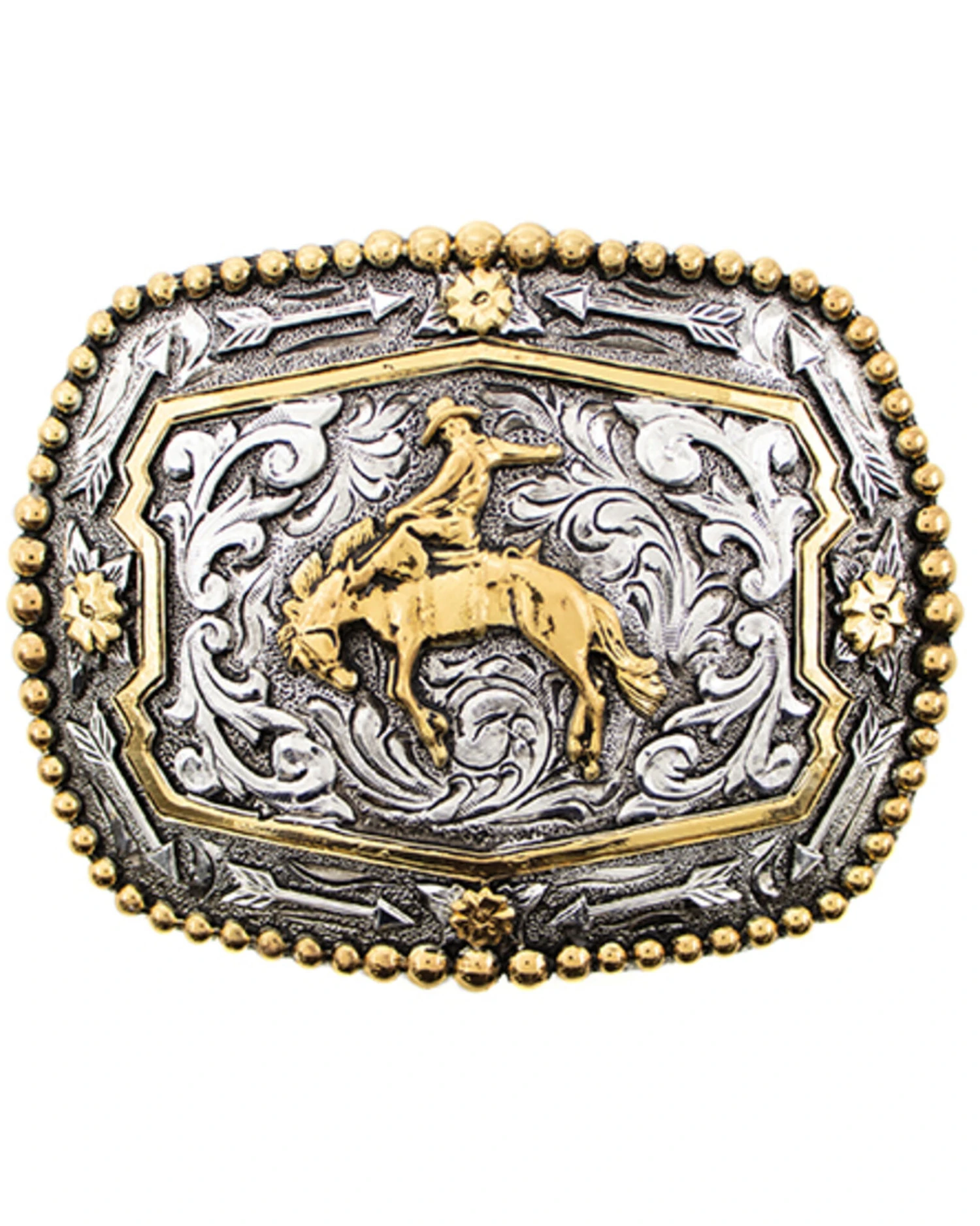 Cody James Men's Bronco Rider Beaded Edge Belt Buckle 3 Cody James Men's Bronco Rider Beaded Edge Belt Buckle