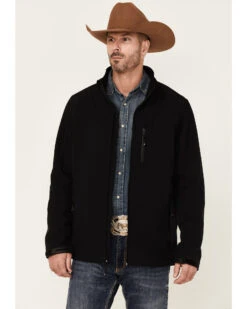Cody James Core Men's American Embroidered Sleeve Zip-Front Steamboat Jacket 