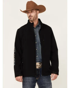 Cody James Core Men's Serape Logo Sleeve Zip-Front Steamboat JacketĀ