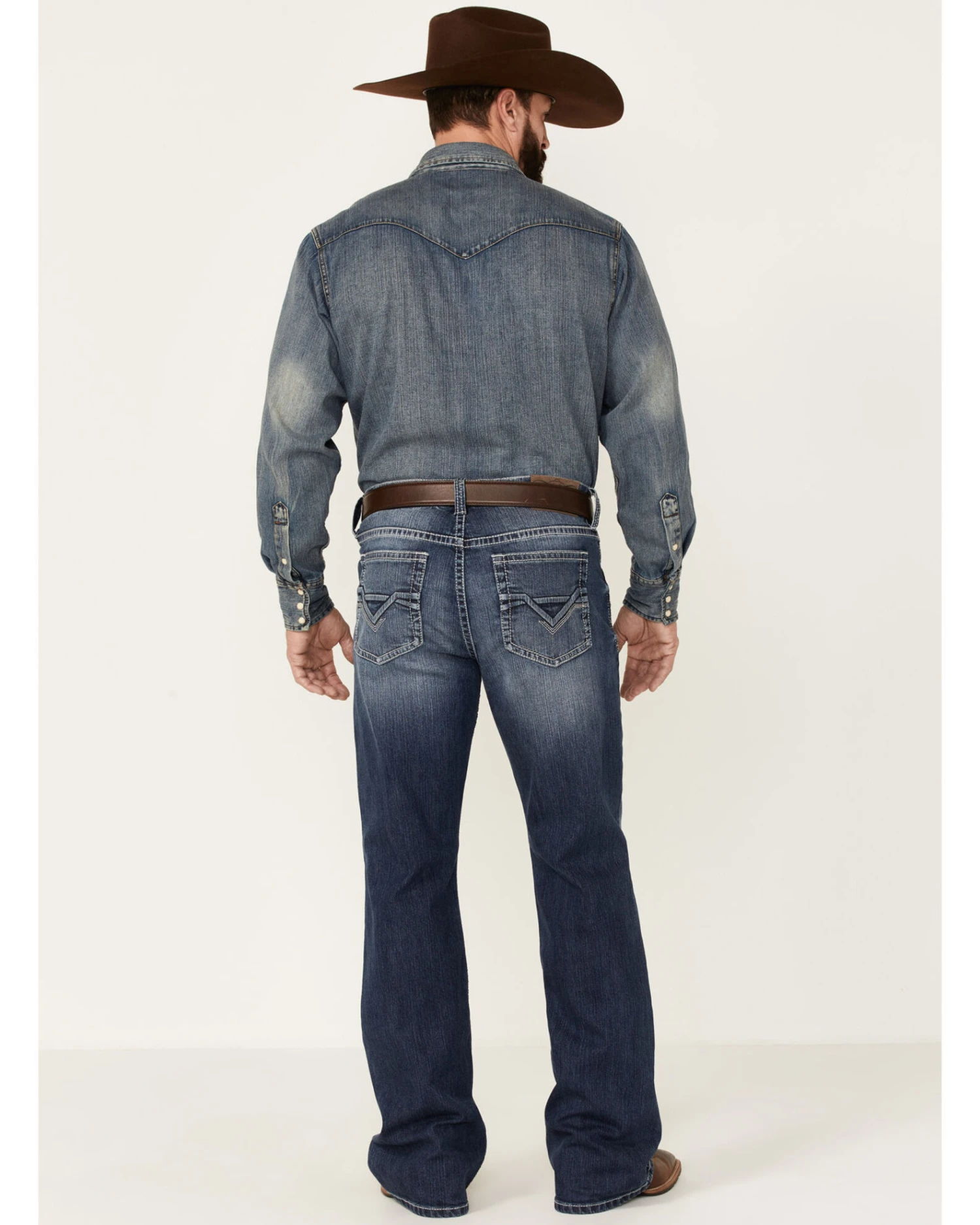 Cody James Men's Double Kicker Medium Dark Wash Stretch Relaxed Bootcut Jeans 5 Cody James Men's Double Kicker Medium Dark Wash Stretch Relaxed Bootcut Jeans - Image 3