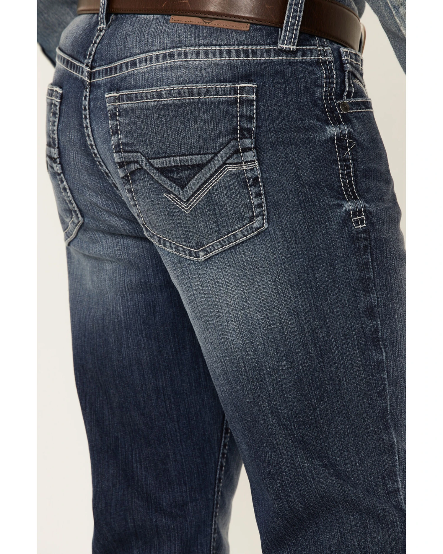 Cody James Men's Double Kicker Medium Dark Wash Stretch Relaxed Bootcut Jeans 6 Cody James Men's Double Kicker Medium Dark Wash Stretch Relaxed Bootcut Jeans - Image 4