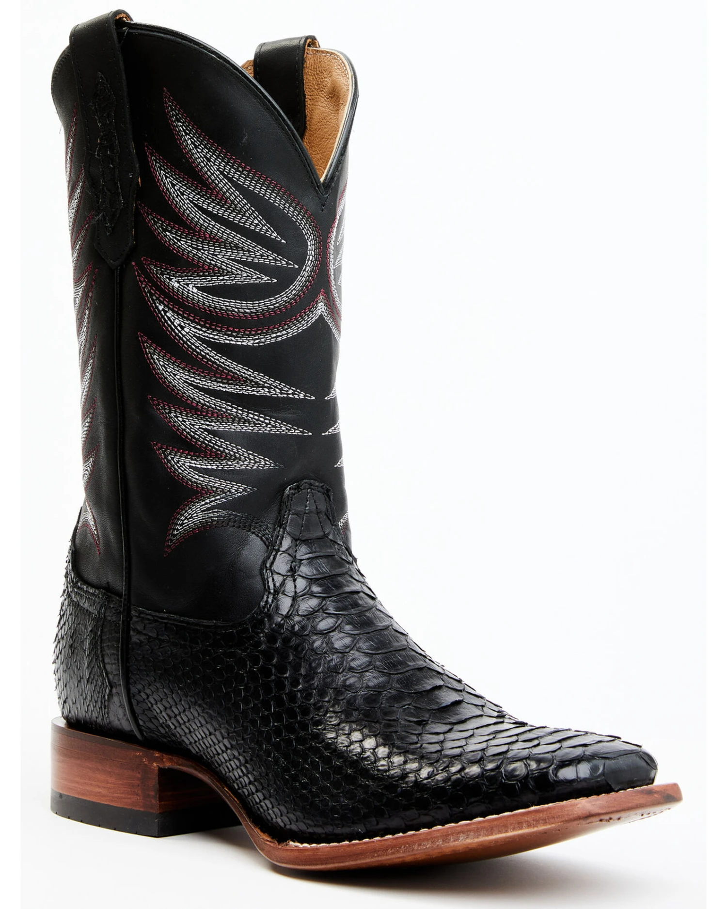 Cody James Men's Matte Python Exotic Western Boots - Broad Square Toe 3 Cody James Men's Matte Python Exotic Western Boots - Broad Square Toe