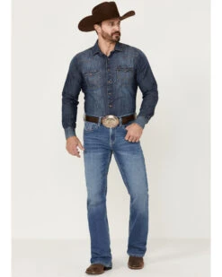 Cody James Men's Silverton Light Wash Stretch Relaxed Bootcut Jeans