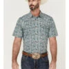 Cody James Men's Vista Paisley Print Short Sleeve Snap Western Shirt - Big & Tall  -Cody James 2000359547 400 P1