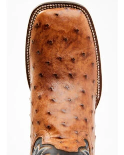 Cody James Men's Full Quill Cognac Ostrich Exotic Western Boots - Broad Square Toe  -Cody James 2000359772 001 P6