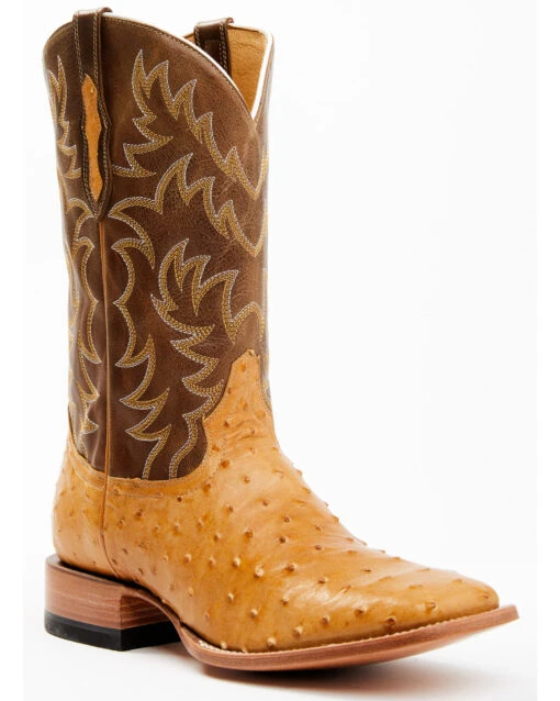 Cody James Men's Full-Quill Ostrich Exotic Western Boots - Broad Square Toe 