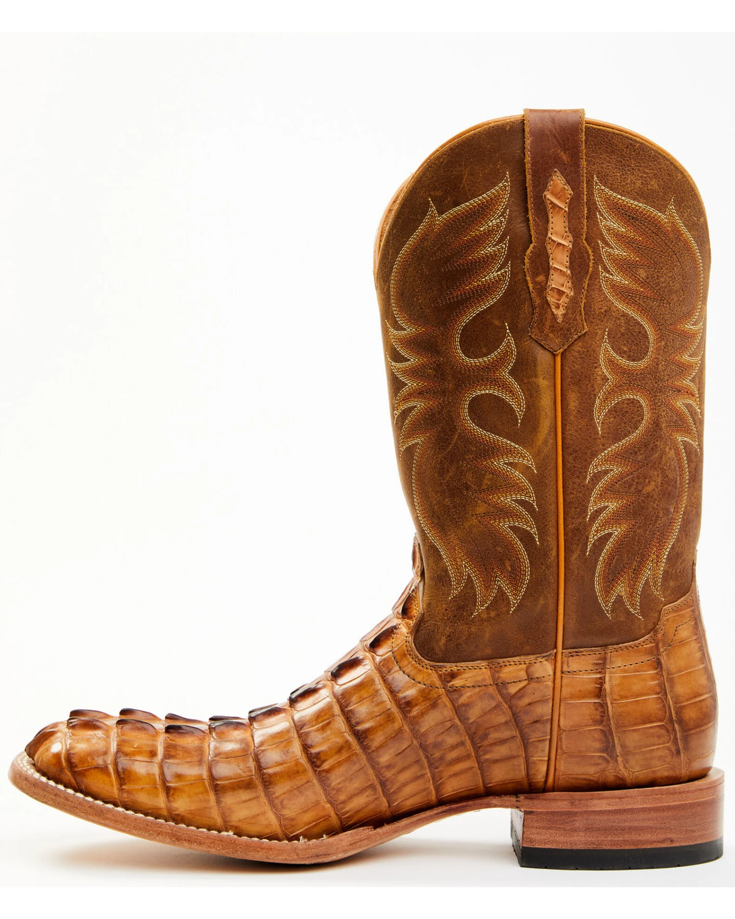Cody James Men's Caiman Cognac 12" Exotic Western Boots - Broad Square Toe 5 Cody James Men's Caiman Cognac 12" Exotic Western Boots - Broad Square Toe - Image 3