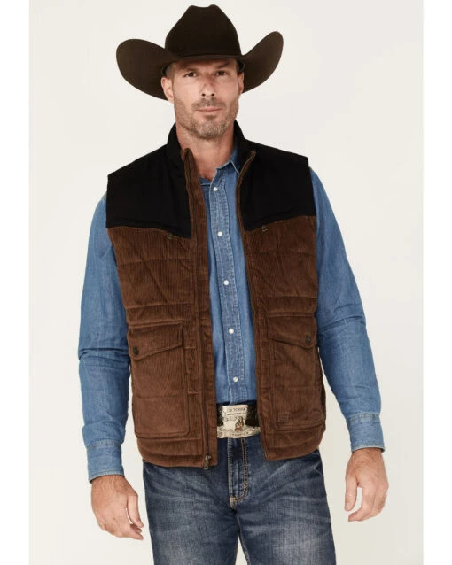 Cody James Men's Waren Corduroy Puffer Vest