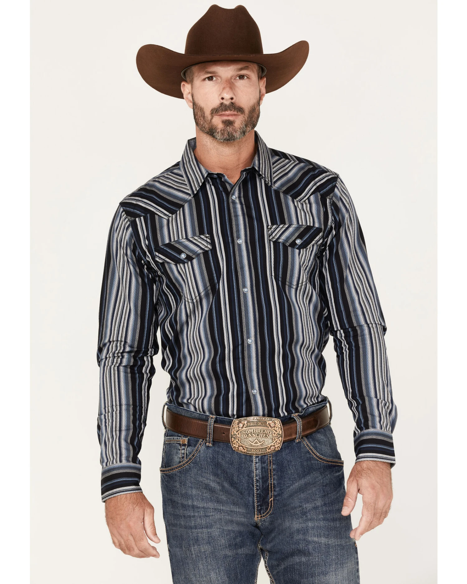 Cody James Men's Hull Vintage Stripe Snap Western Shirt 3 Cody James Men's Hull Vintage Stripe Snap Western Shirt