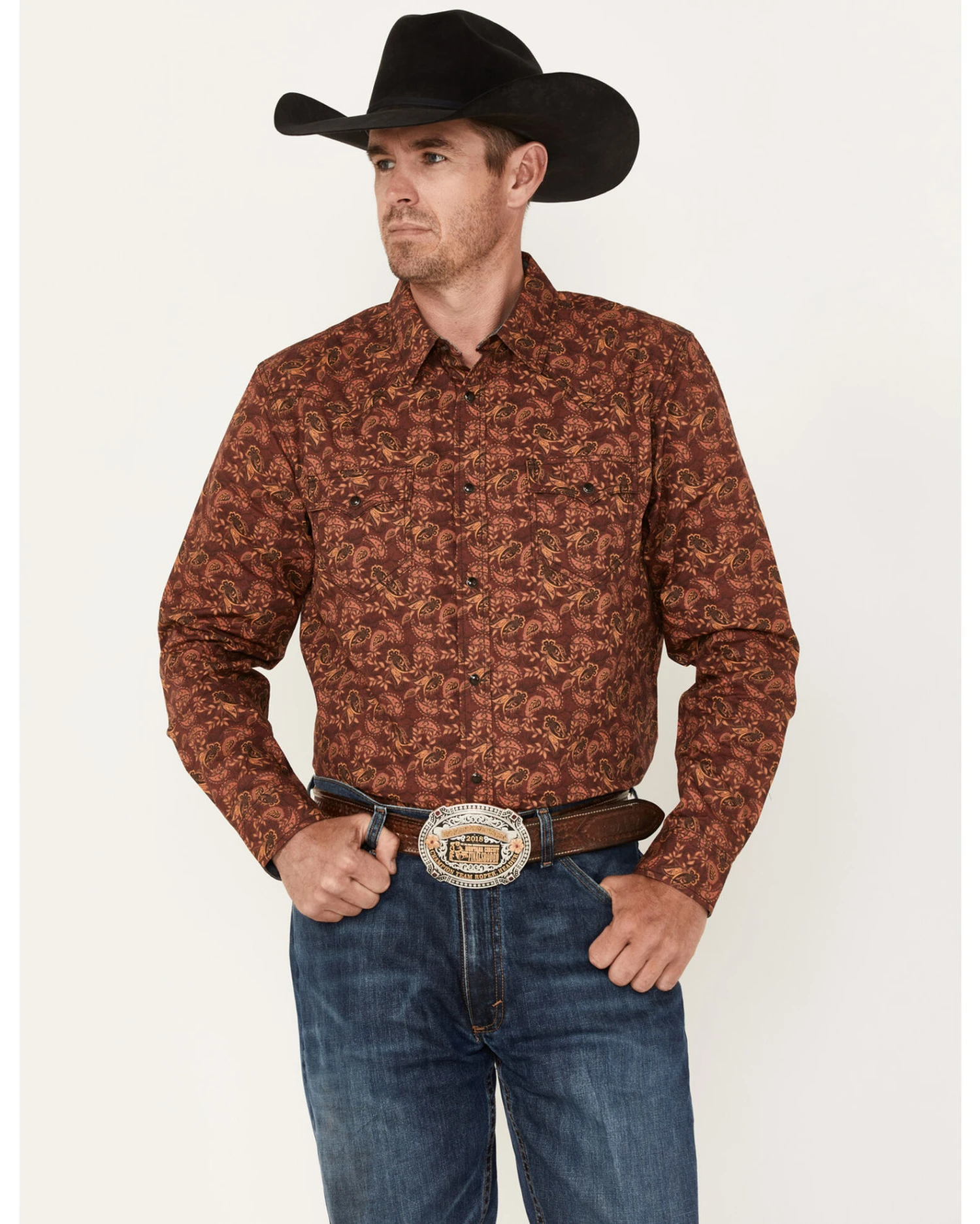Cody James Men's On Tour Paisley Print Long Sleeve Snap Western Shirt - Big & Tall 3 Cody James Men's On Tour Paisley Print Long Sleeve Snap Western Shirt - Big & Tall
