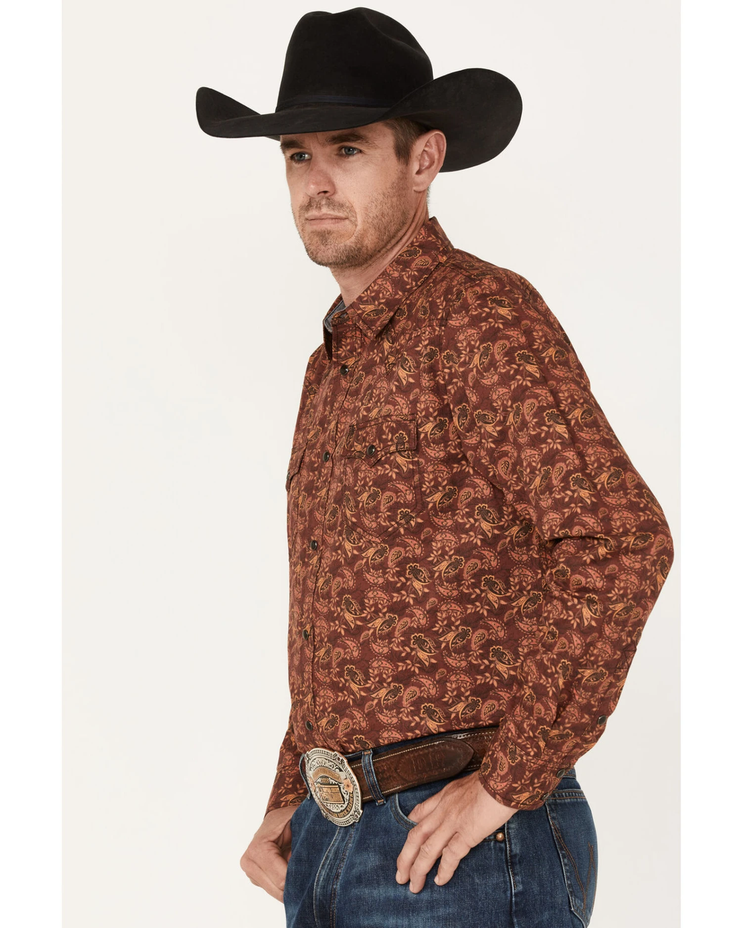 Cody James Men's On Tour Paisley Print Long Sleeve Snap Western Shirt - Big & Tall 4 Cody James Men's On Tour Paisley Print Long Sleeve Snap Western Shirt - Big & Tall - Image 2