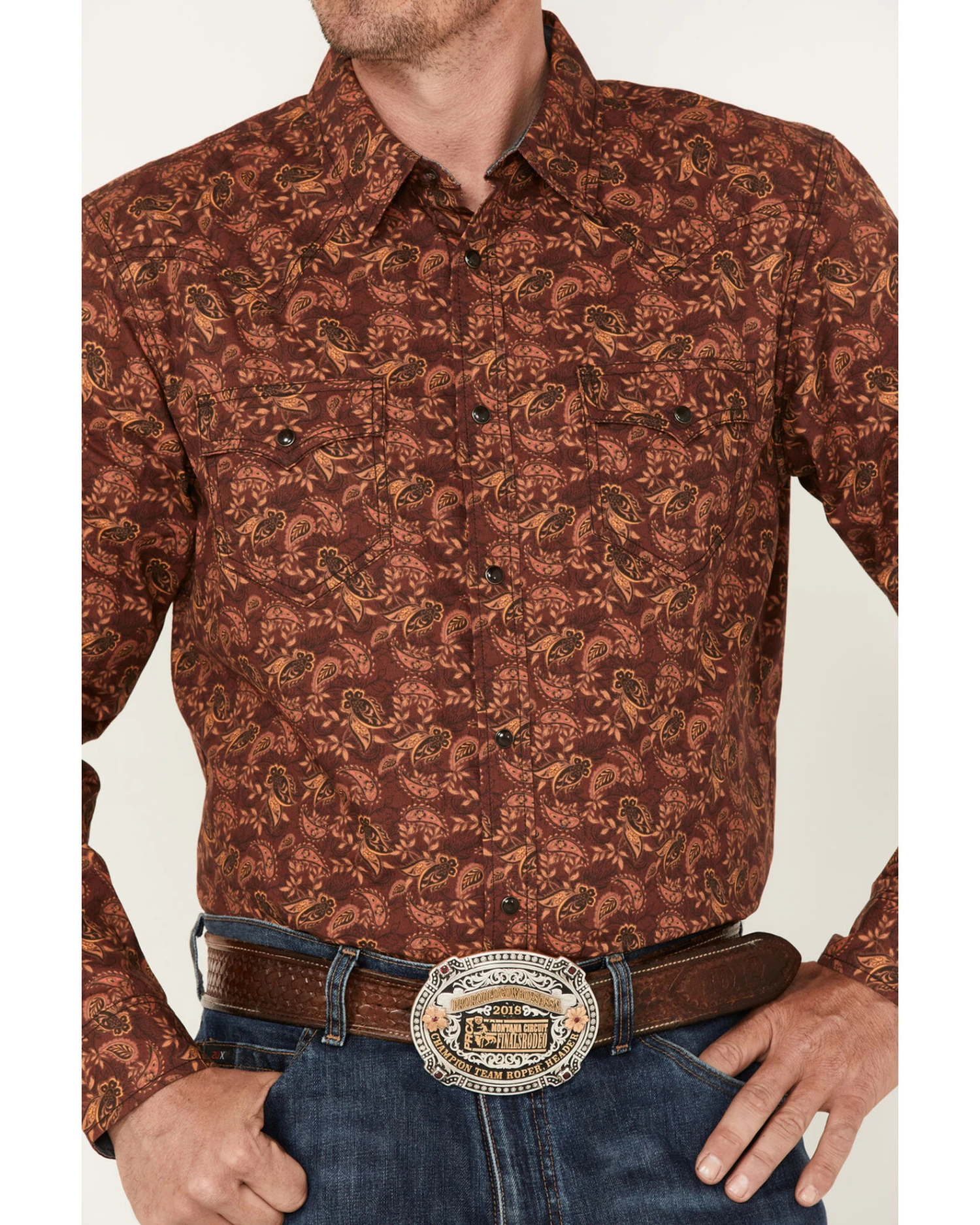 Cody James Men's On Tour Paisley Print Long Sleeve Snap Western Shirt - Big & Tall 5 Cody James Men's On Tour Paisley Print Long Sleeve Snap Western Shirt - Big & Tall - Image 3