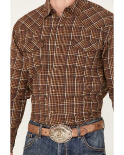 Cody James Men's Rusty Nail Small Plaid Print Long Sleeve Snap Western Flannel Shirt - Big & Tall  -Cody James 2000374134 220 P3