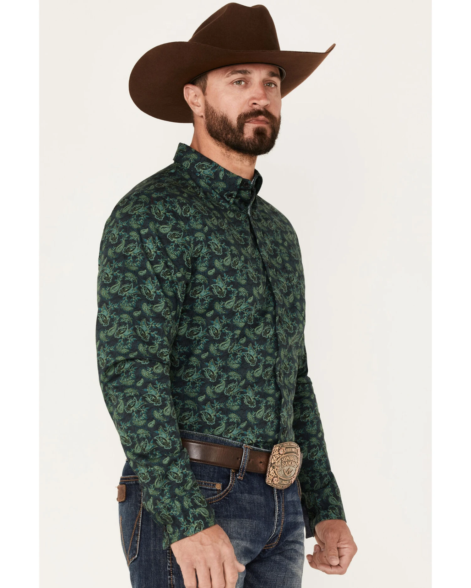 Cody James Men's Ringer Floral Print Button Down Western Shirt 4 Cody James Men's Ringer Floral Print Button Down Western Shirt - Image 2