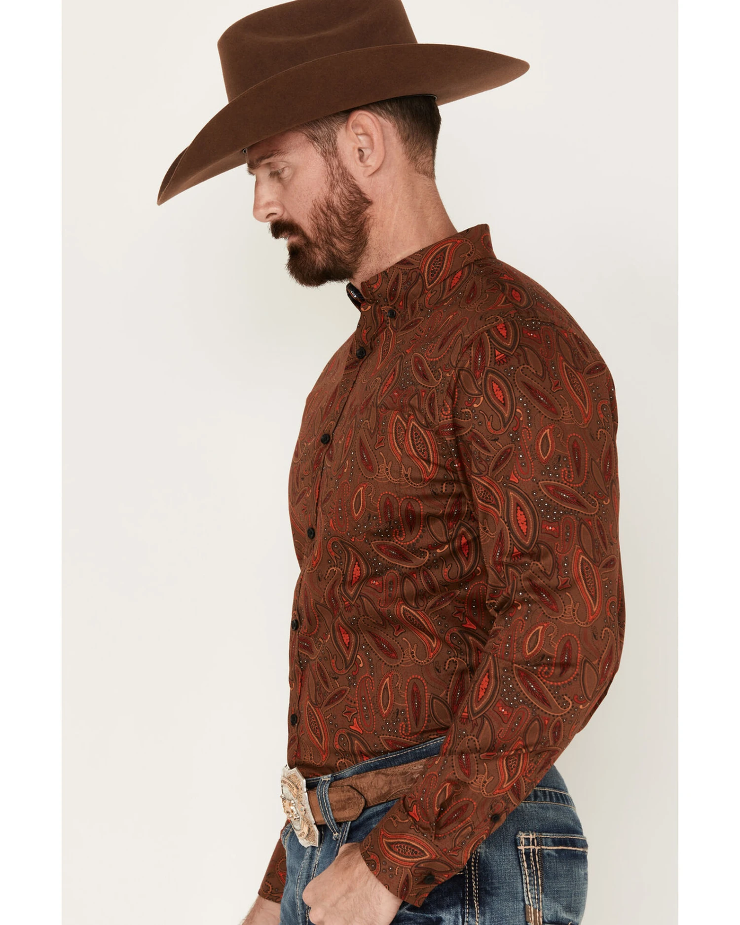 Cody James Men's Tortuga Paisley Print Button Down Western Shirt 4 Cody James Men's Tortuga Paisley Print Button Down Western Shirt - Image 2