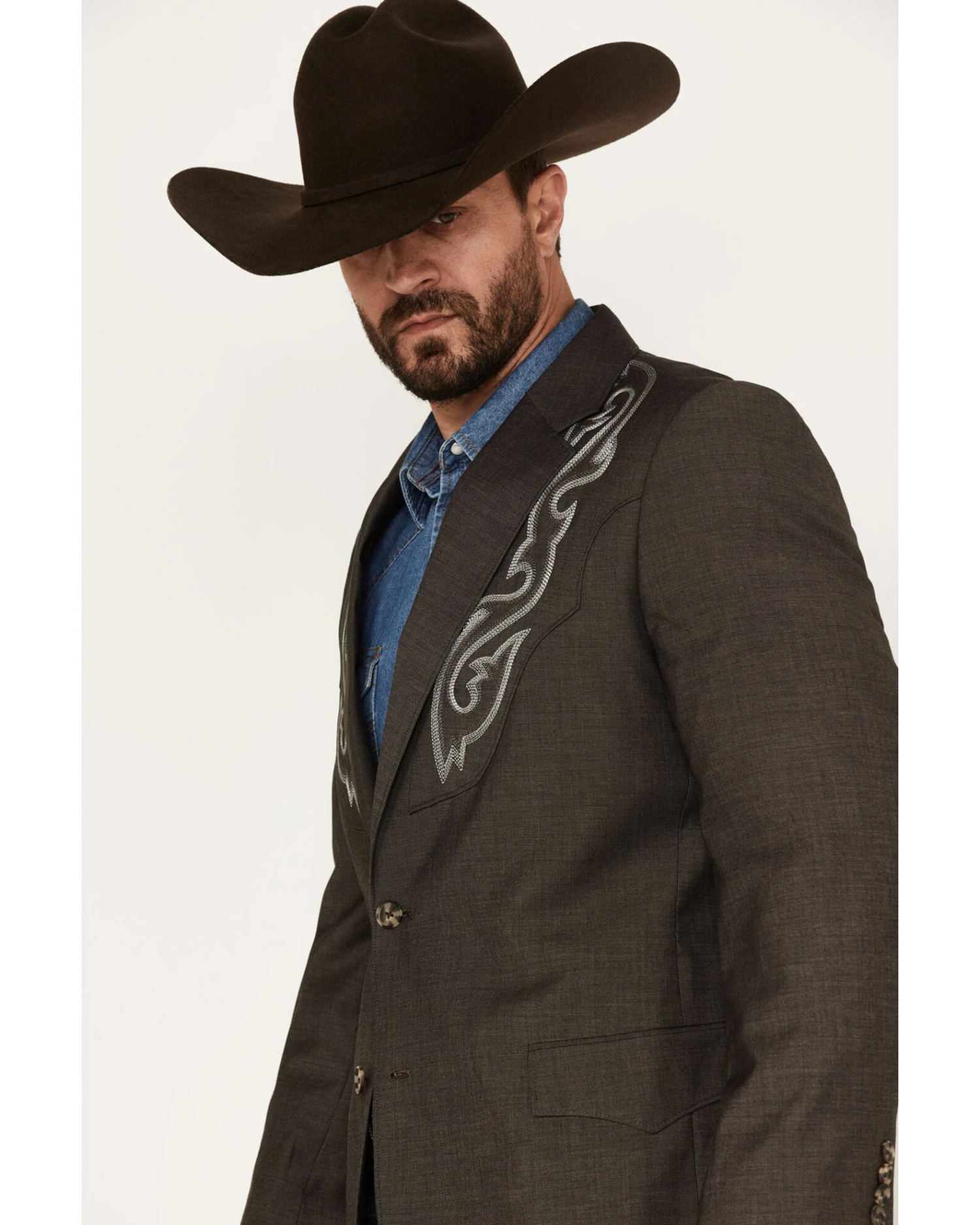 Cody James Men's Memphis Embroidered Boot Stitch Blazer 3 Cody James Men's Memphis Embroidered Boot Stitch Blazer - Image 2