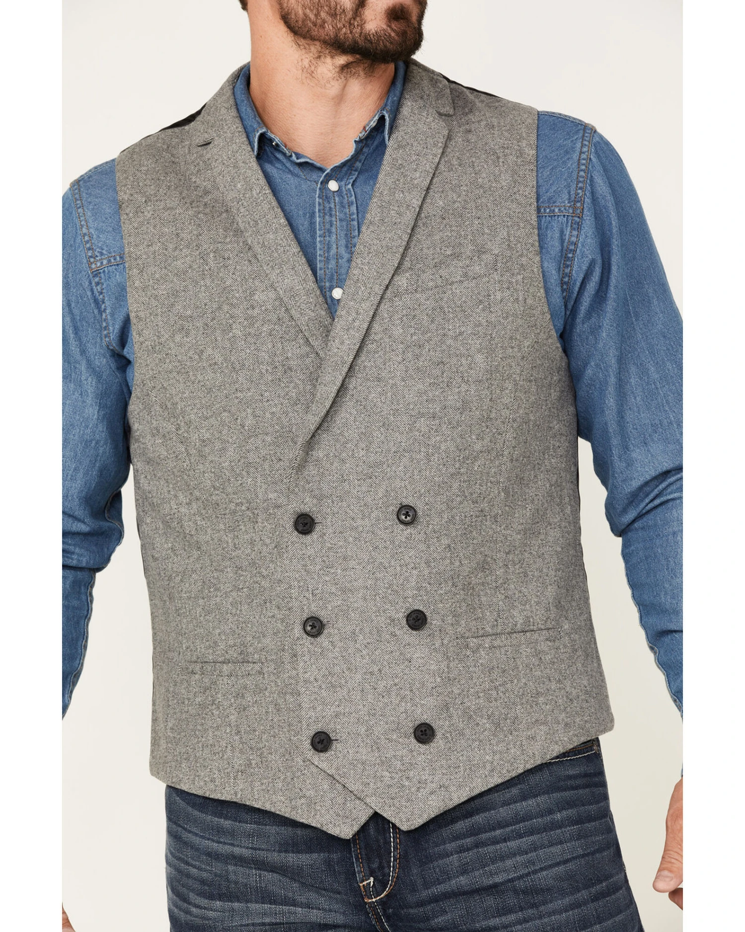 Cody James Men's Herringbone Vest 5 Cody James Men's Herringbone Vest - Image 3