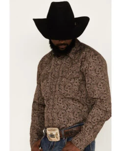 Cody James Men's Linear Paisley Print Long Sleeve Snap Western Shirt -Cody James 2000380454 200 P2