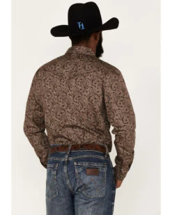 Cody James Men's Linear Paisley Print Long Sleeve Snap Western Shirt -Cody James 2000380454 200 P4