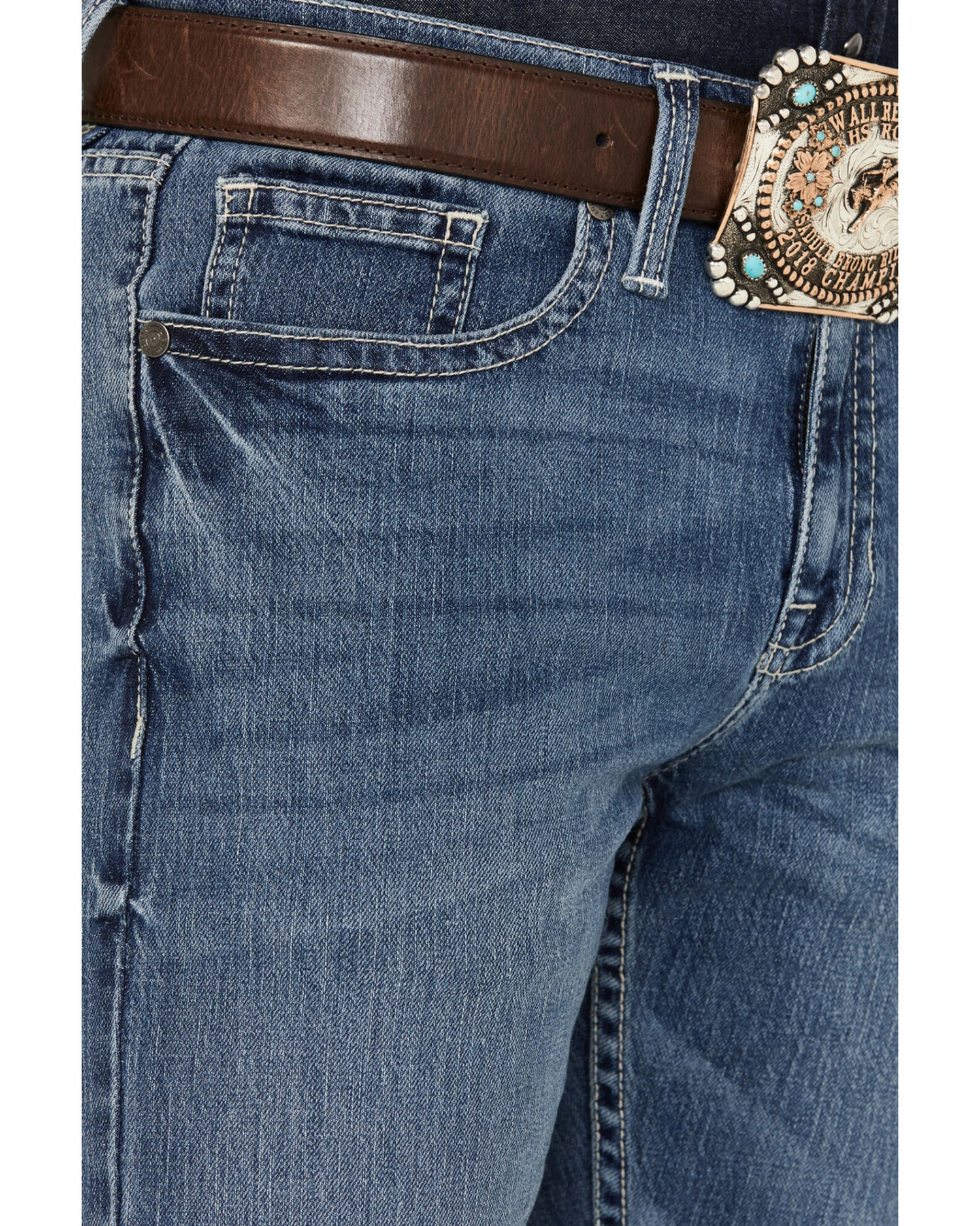 Cody James Men's Shootout Medium Wash Slim Straight Stretch Denim Jeans 4 Cody James Men's Shootout Medium Wash Slim Straight Stretch Denim Jeans - Image 2