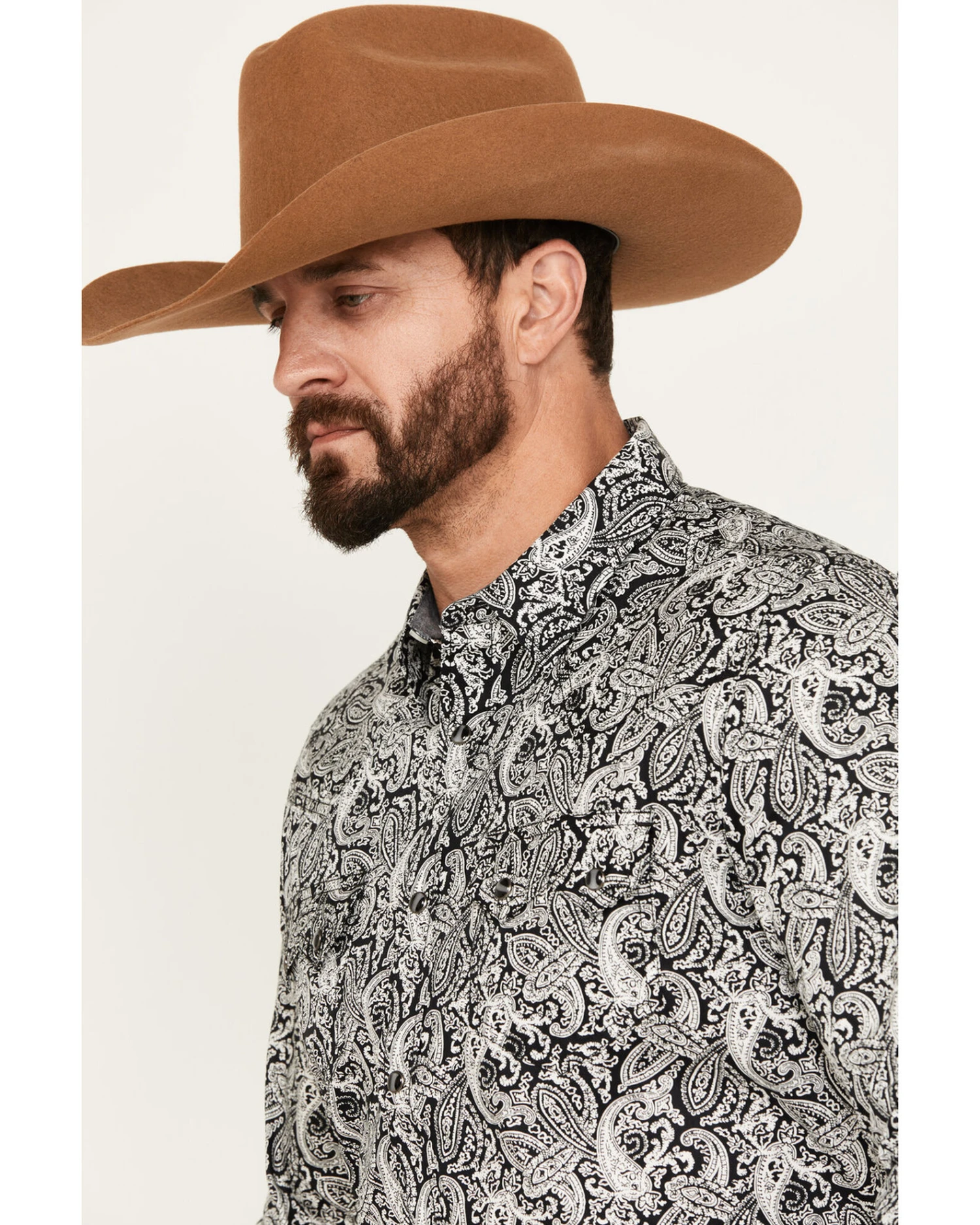 Cody James Men's Mamba Paisley Print Long Sleeve Western Snap Shirt 4 Cody James Men's Mamba Paisley Print Long Sleeve Western Snap Shirt - Image 2