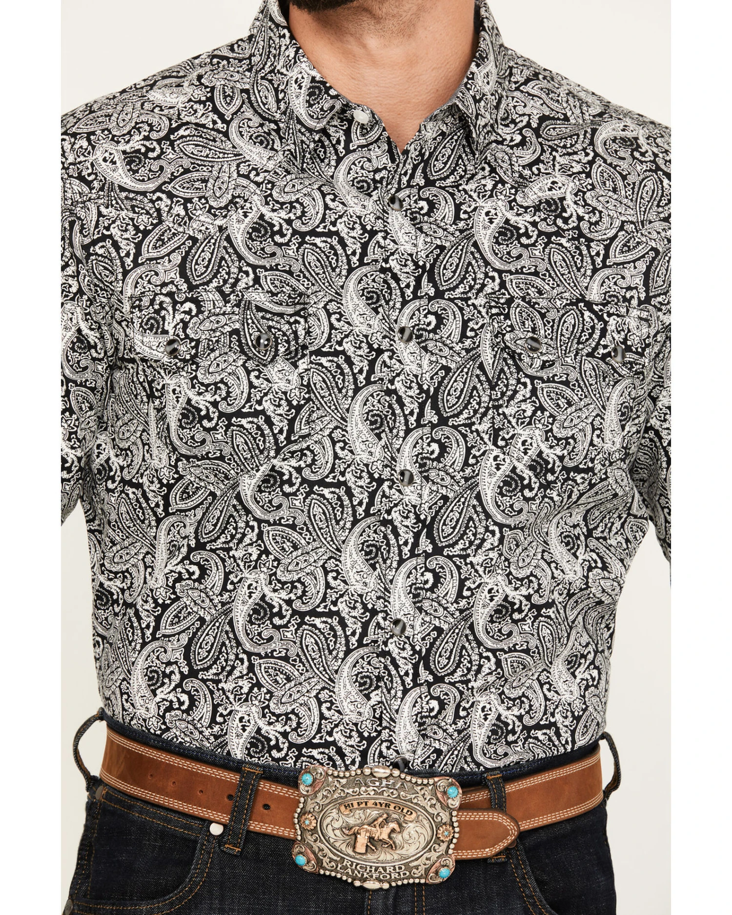 Cody James Men's Mamba Paisley Print Long Sleeve Western Snap Shirt 5 Cody James Men's Mamba Paisley Print Long Sleeve Western Snap Shirt - Image 3