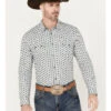 Cody James Men's Marietas Geo Striped Long Sleeve Western Snap Shirt -Cody James 2000386051 100 P1