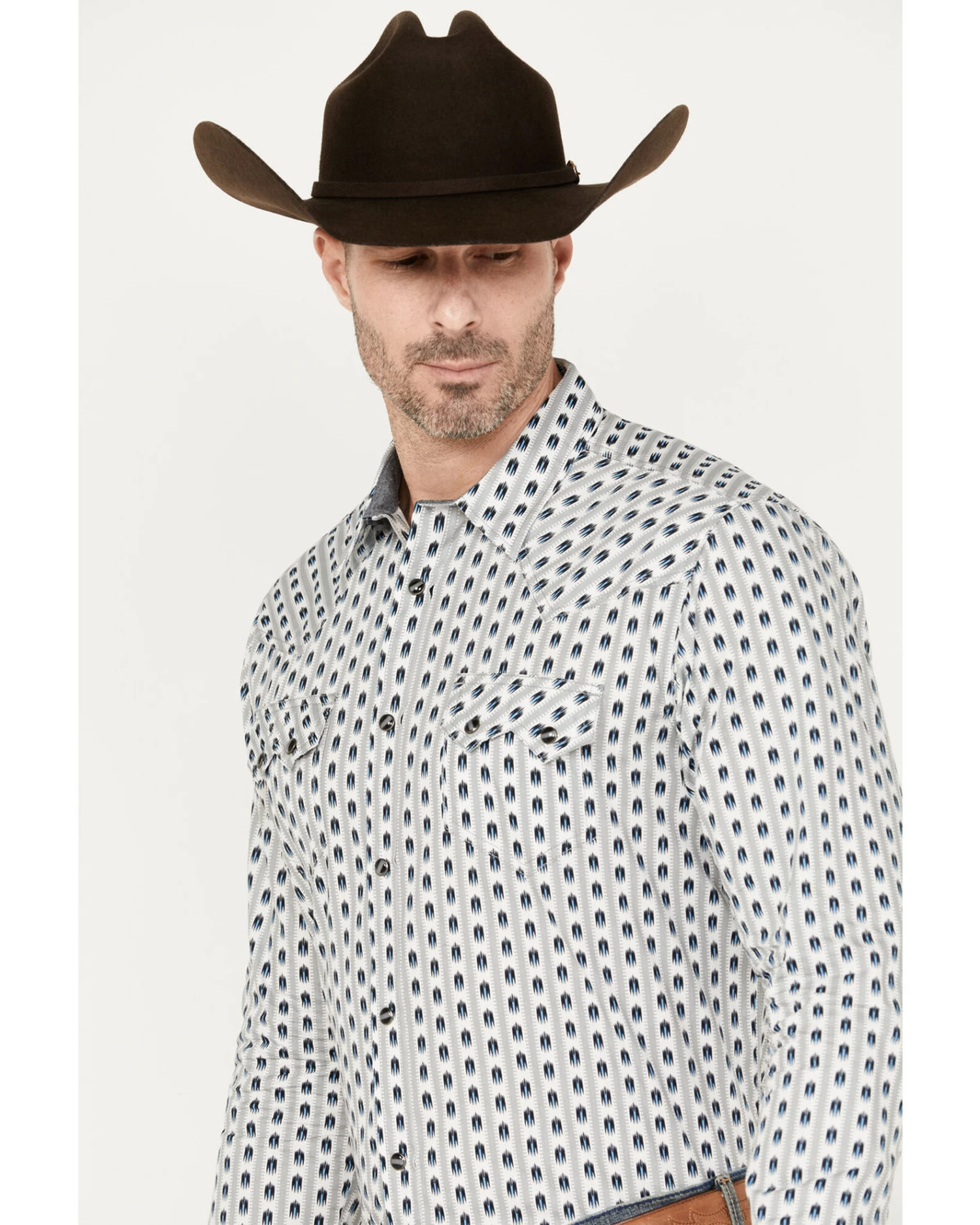 Cody James Men's Marietas Geo Striped Long Sleeve Western Snap Shirt 4 Cody James Men's Marietas Geo Striped Long Sleeve Western Snap Shirt - Image 2