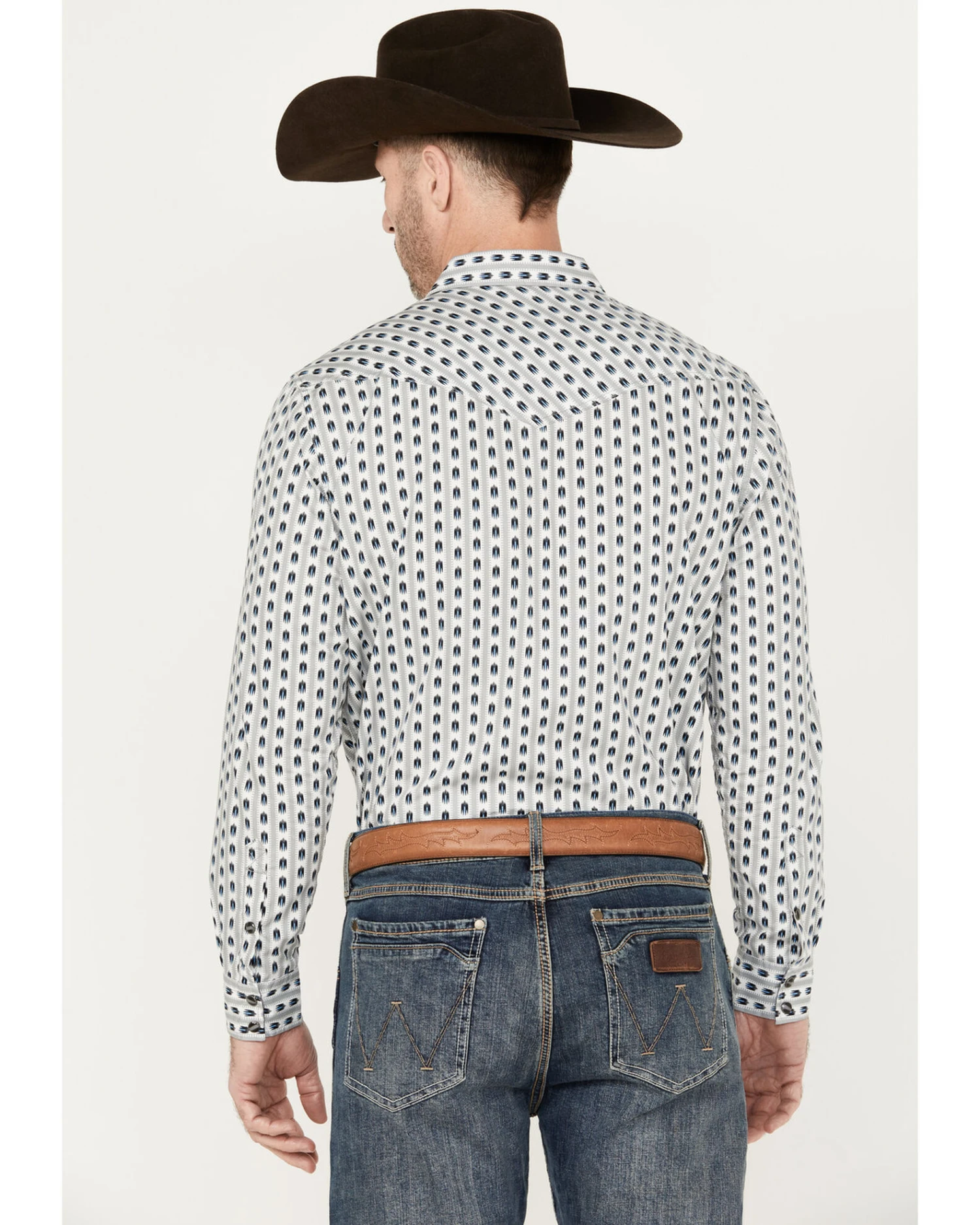 Cody James Men's Marietas Geo Striped Long Sleeve Western Snap Shirt 6 Cody James Men's Marietas Geo Striped Long Sleeve Western Snap Shirt - Image 4