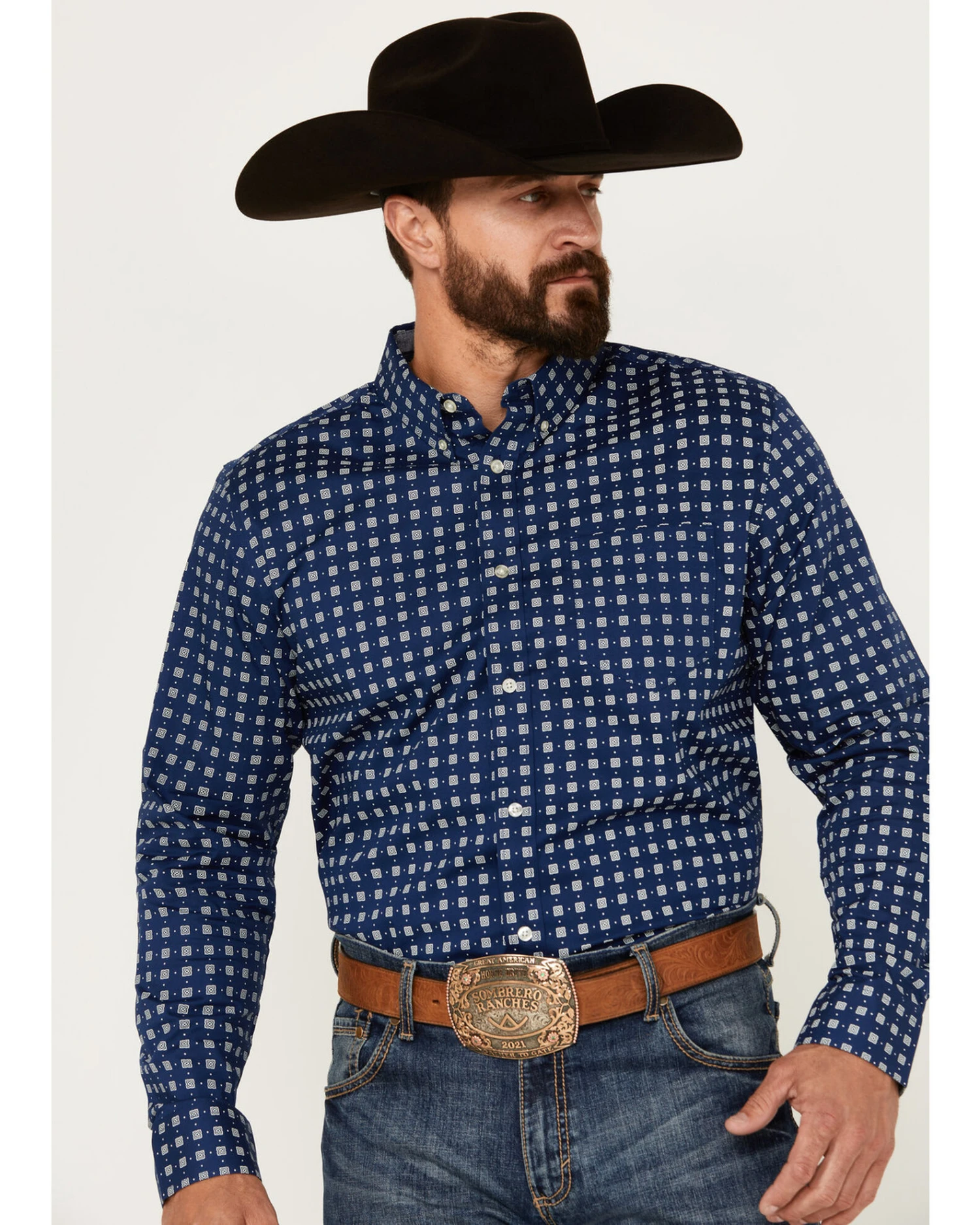 Cody James Men's Rough Road Geo Print Long Sleeve Stretch Button-Down Western Shirt - Big 3 Cody James Men's Rough Road Geo Print Long Sleeve Stretch Button-Down Western Shirt - Big