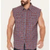 Cody James Men's Plaid Stars Bubba Sleeveless Western Shirt -Cody James 2000386233 410 P1