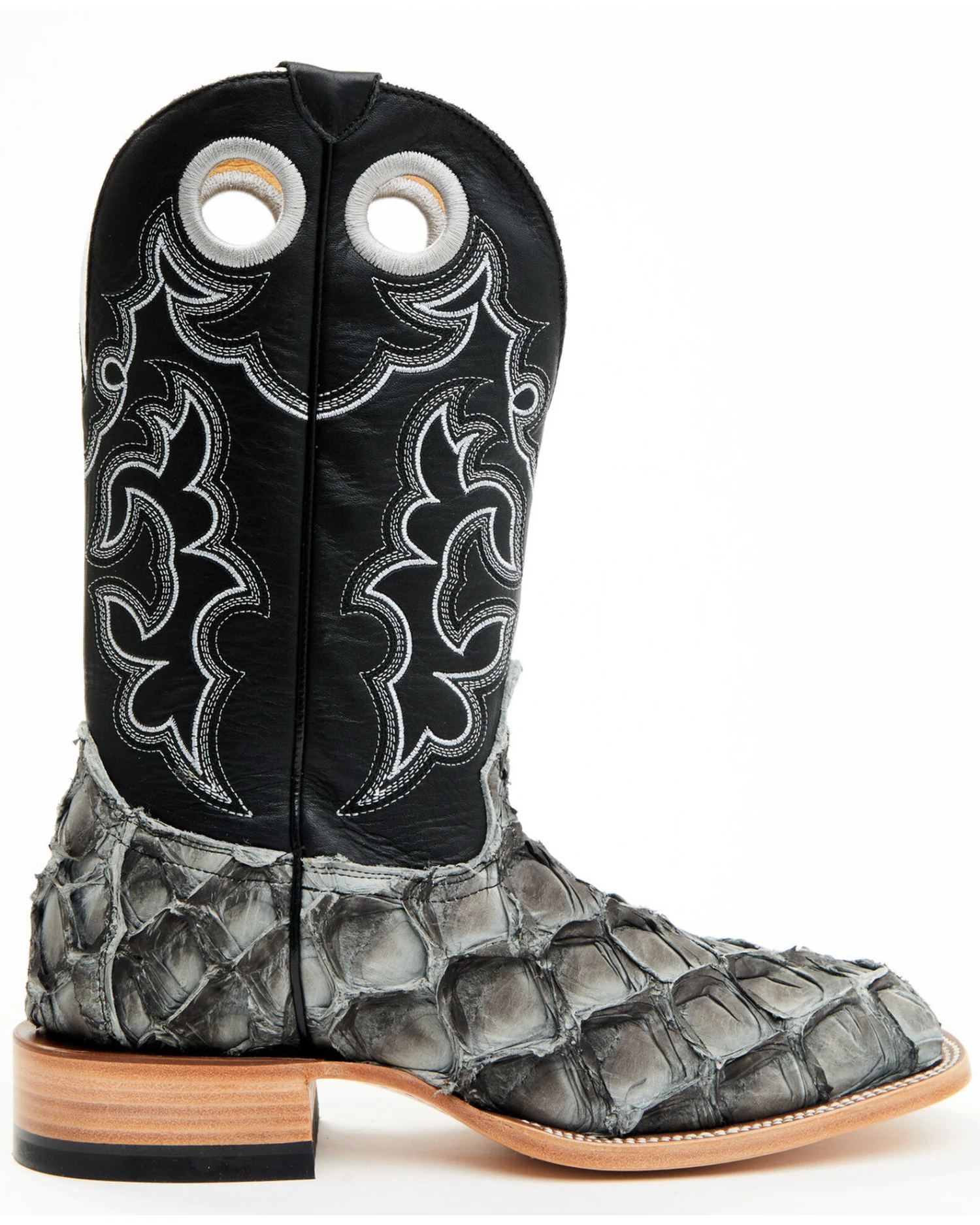 Cody James Men's Exotic Pirarucu Western Boots - Broad Square Toe 4 Cody James Men's Exotic Pirarucu Western Boots - Broad Square Toe - Image 2