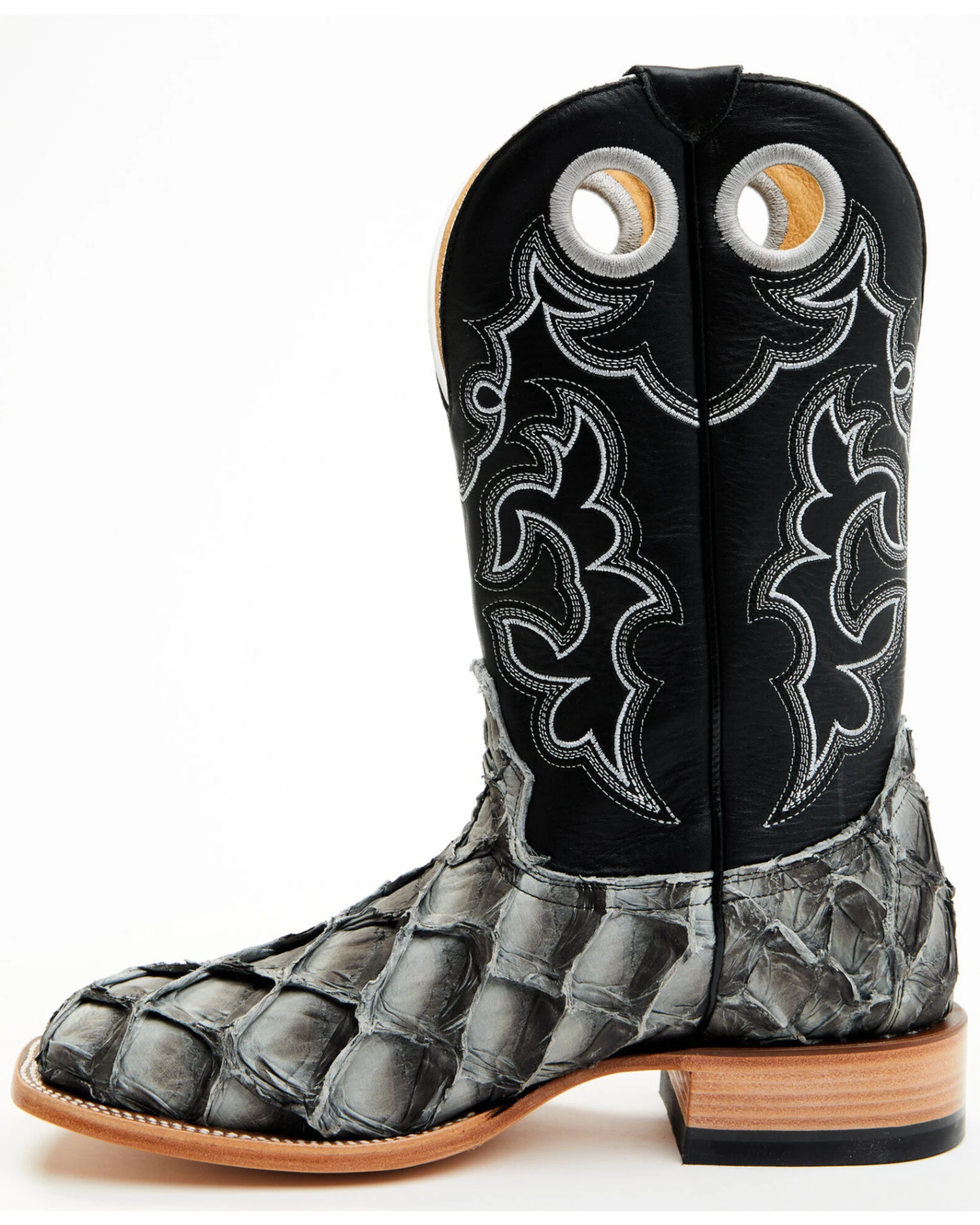 Cody James Men's Exotic Pirarucu Western Boots - Broad Square Toe 5 Cody James Men's Exotic Pirarucu Western Boots - Broad Square Toe - Image 3